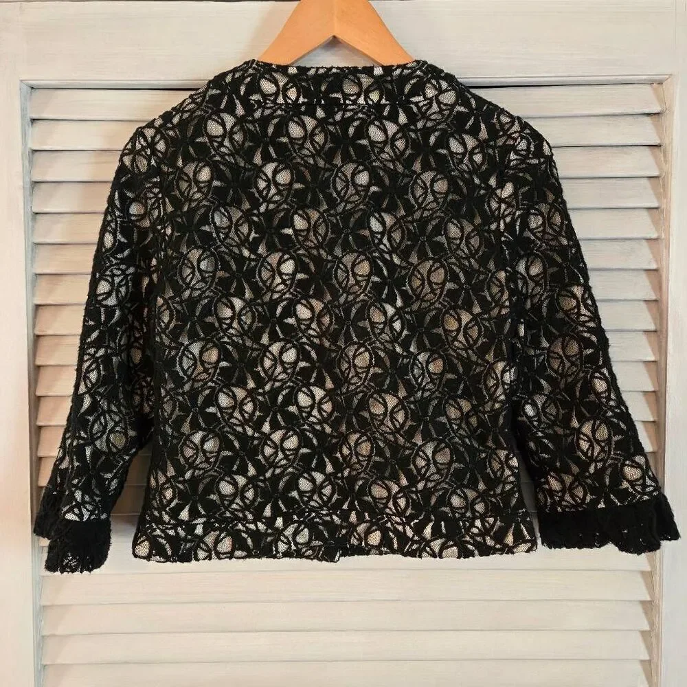 Young Essence Lace Crop Bow Jacket / Blazer S